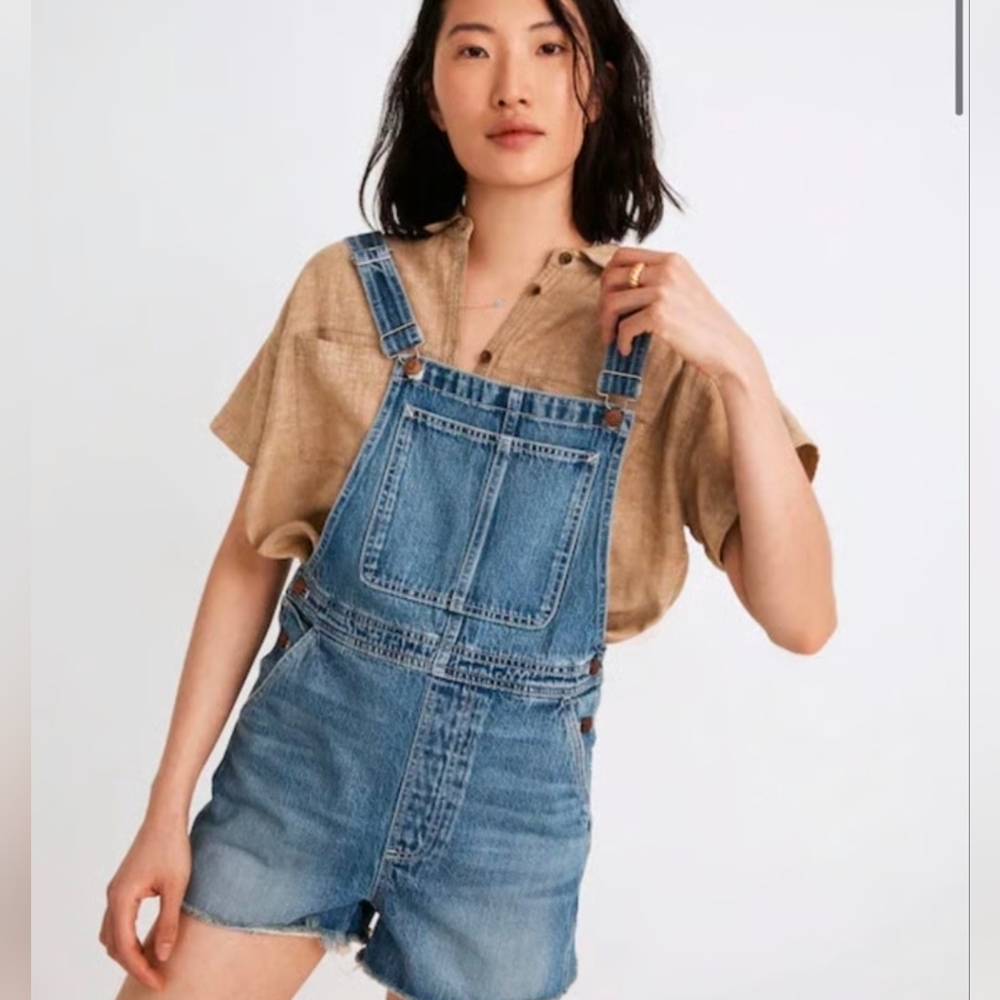 Madewell Adirondack Short Overalls in Wrightwood Wash Size M